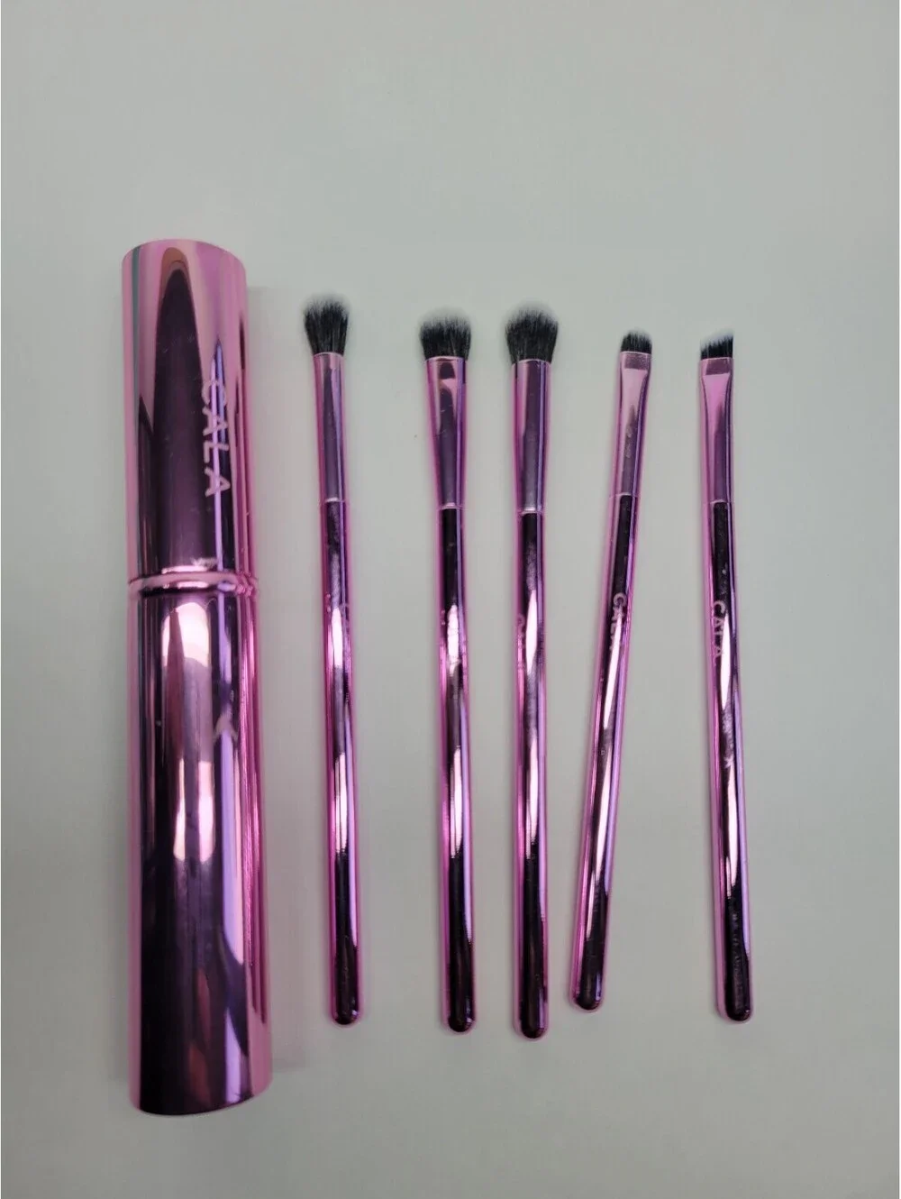 5pc Cala Makeup Brush Set & Travel Case + 3 Pc Macys Brush Cleaner Mat & Holder